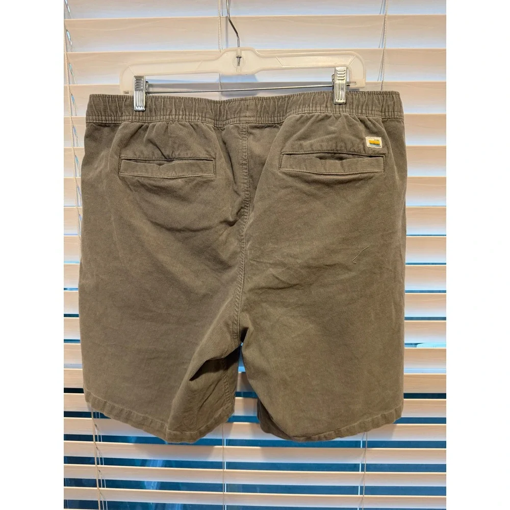 Vuori Mens Corduroy Shorts Charcoal Grey Elastic Waist V385 XXL